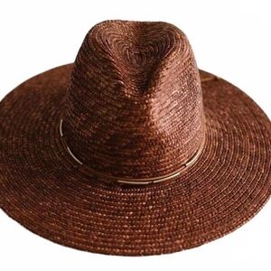 Isla Straw Fedora Sun Hat Brown
